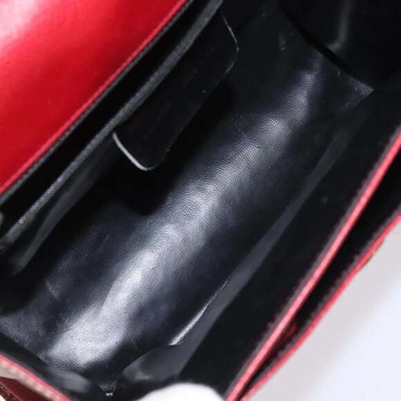 Salvatore Ferragamo Shoulder Bag Leather Red Auth 98267 - Picture 10 of 16